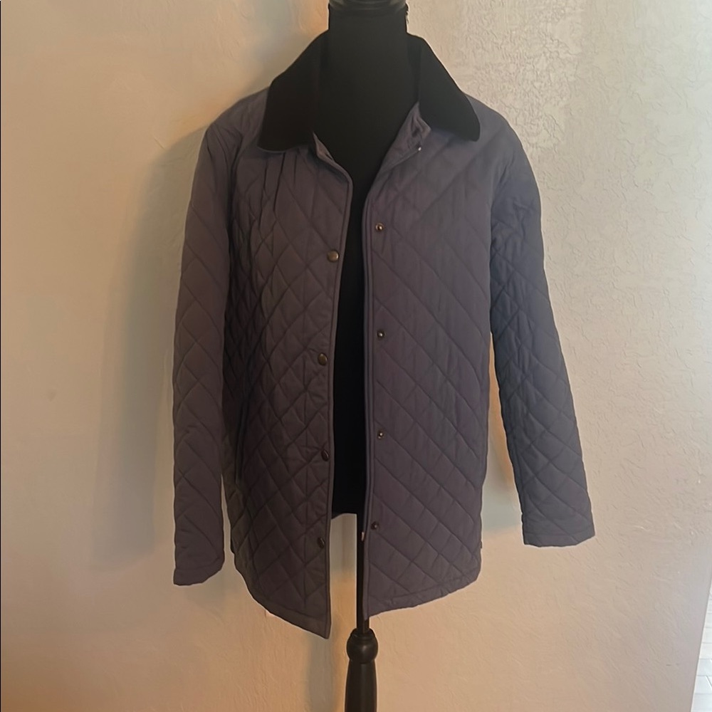 L.L. Bean Blue Utility Jacket Classic Tailored Silhouette